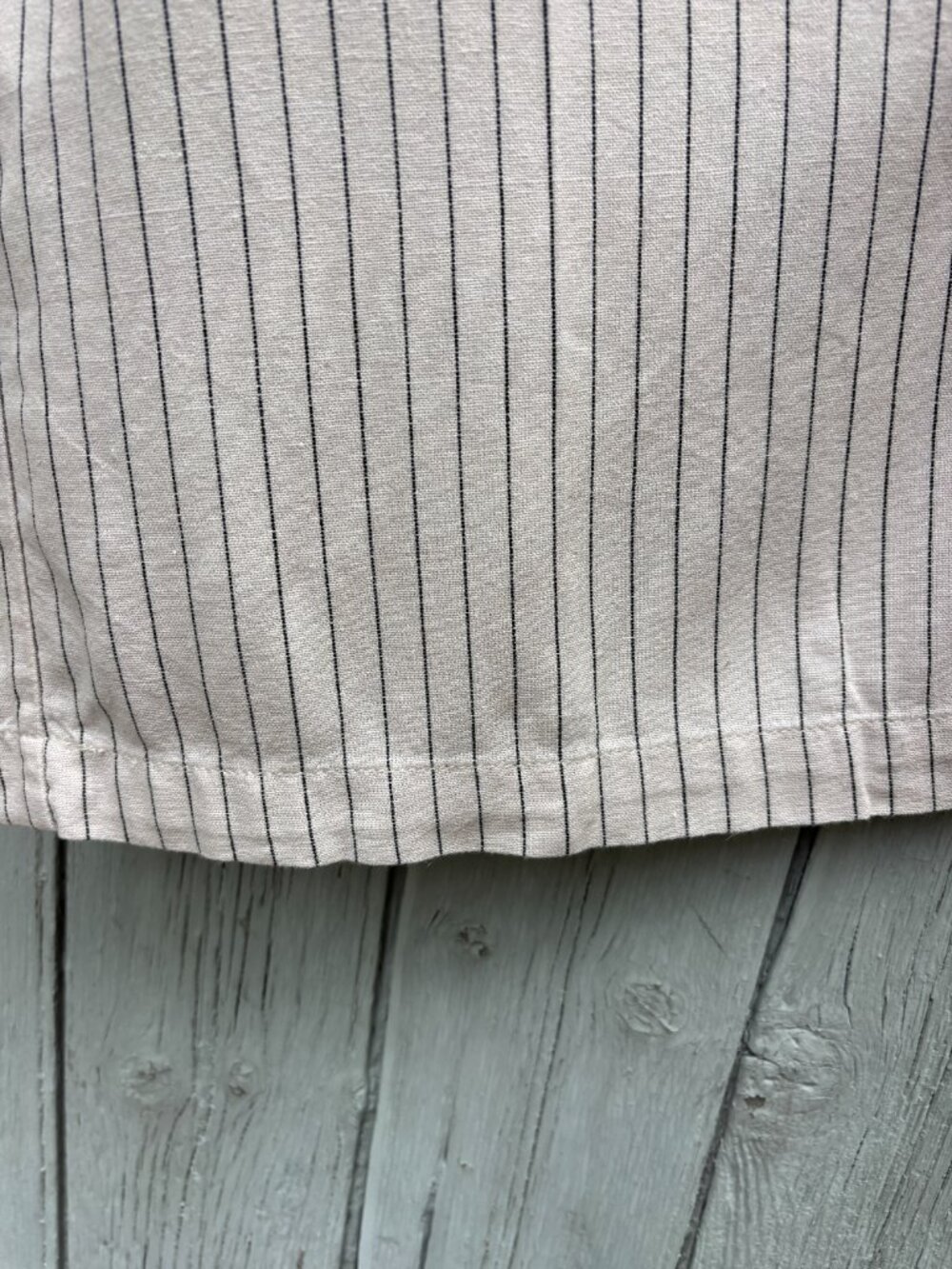 Happily Grey Pinstripe Wide Leg Trousers M Like New - Picture 3 of 8